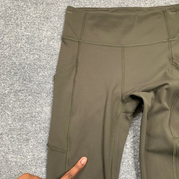 Lululemon Tights Women 4 Hunter Green Invigorate High Rise Training Fitted Ankle - Picture 6 of 13